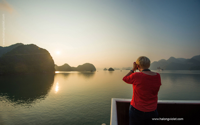 Sunset view on Grayline Cruise Sundeck