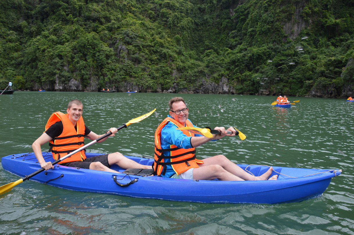 Kayaking in Halong Bay