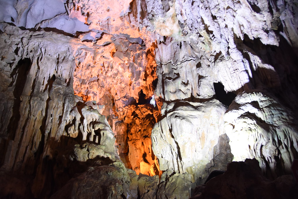 Interior of Sung Sot Cave in Halong Bay, Vietnam