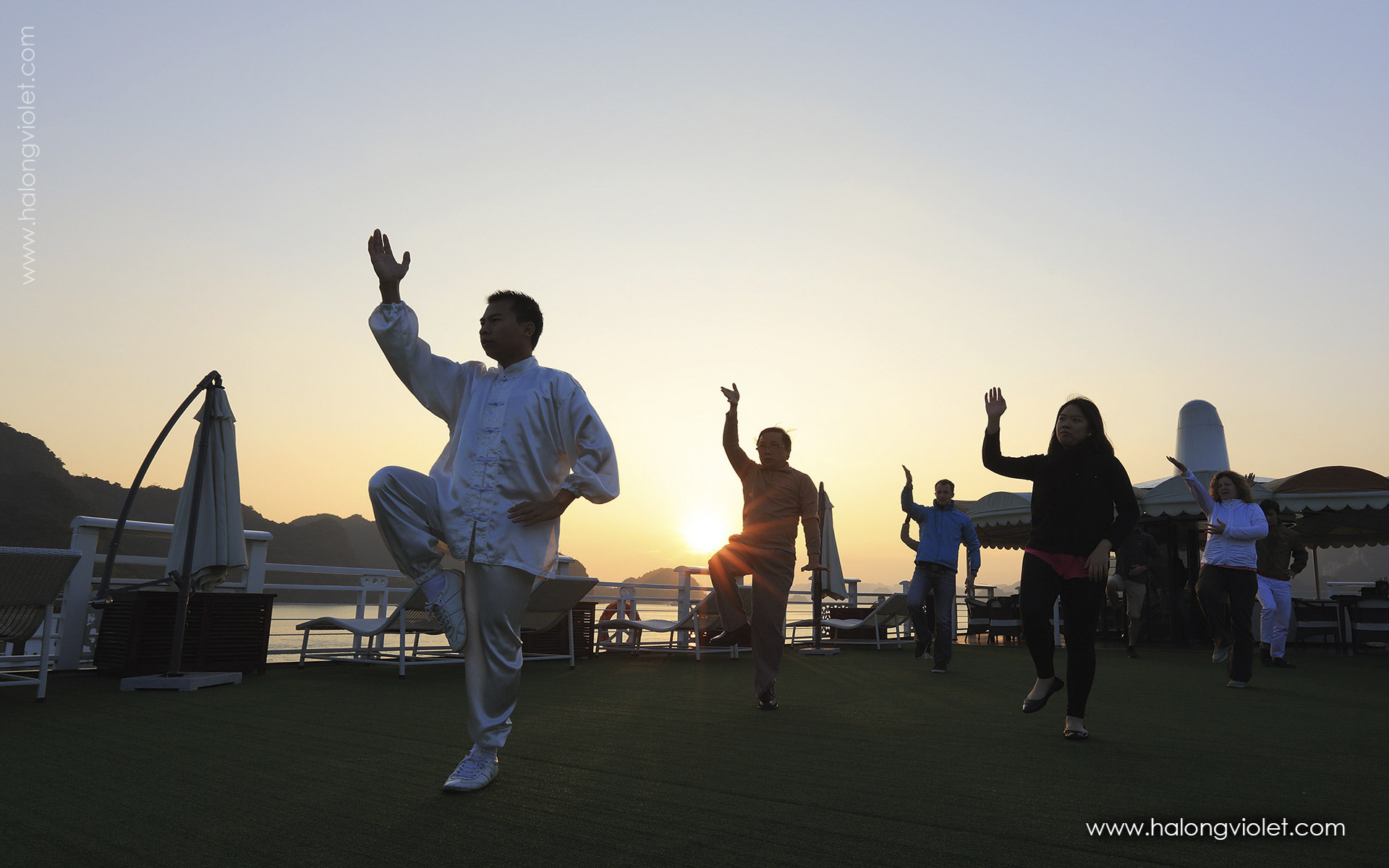 Tai Chi on the sundeck