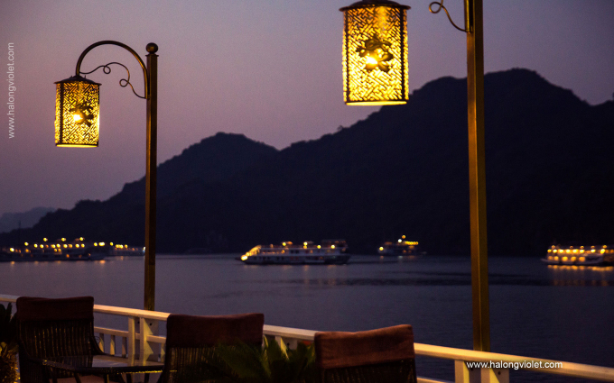 Halong Jasmine Sundeck at night